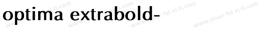 optima extrabold字体转换